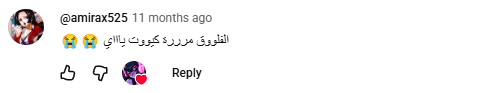 تعليق من YouTube